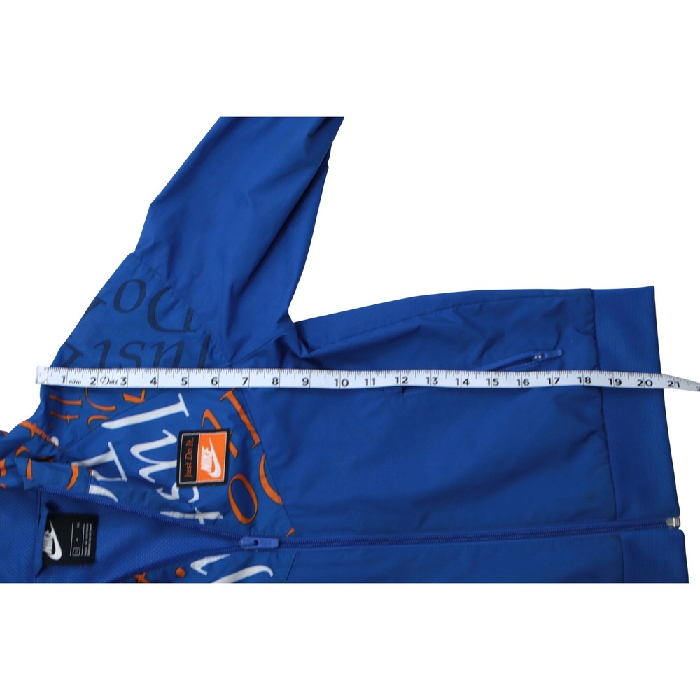 Nike Sportswear Kids Just Do It Windrunner Hooded Jacket Blue Orange Sz S School - Picture 3 of 8